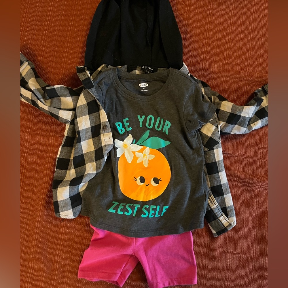 2T girls cool outfit be your zest self